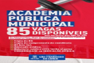 Academia Pública Municipal tem vagas disponíveis
