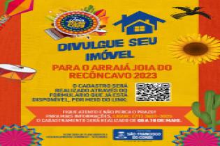 Cadastro de imóveis de aluguel para o período junino acontece de 08 a 18 de maio