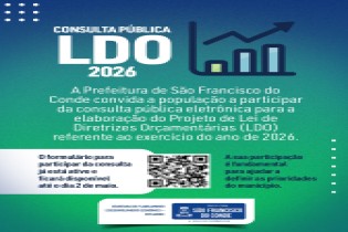 Prefeitura de São Francisco do Conde abre Consulta Pública para elaboração da LDO 2026