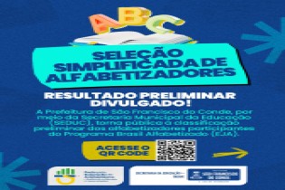 SELEÇÃO SIMPLIFICADA DE ALFABETIZADORES – RESULTADO PRELIMINAR DIVULGADO