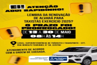 Data para renovação de alvará para taxistas – Exercício 2025 foi prorrogada
