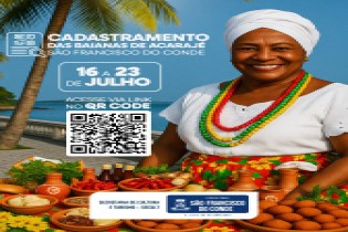 SECULT abre Cadastramento das Baianas (os) de Acarajé do município; as inscrições serão via formulário eletrônico