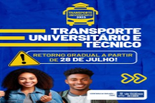Transporte Universitário e Técnico retoma atividades de forma gradual a partir de 28 de julho